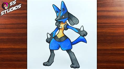How to Draw Lucario l Pokemon .